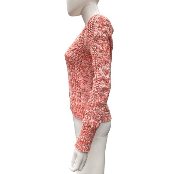 Free People Women’s Sweater Size S Red And White Knit - Picture 3 of 5